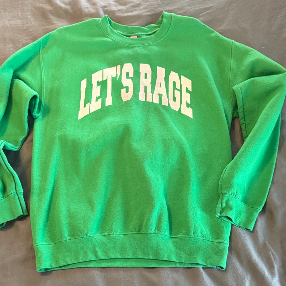 LET'S RAGE Green Barstool Sports Graphic Sweatshirt